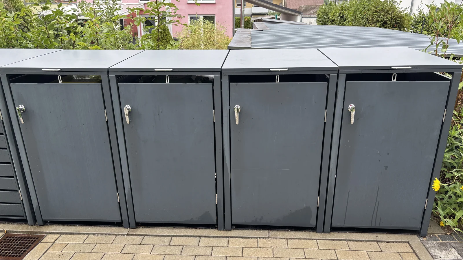 Metzler Mülltonnenbox 4er 240l für vier Mülltonnen mit 120 und 240 Litern